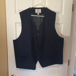 Jos A Bank 1905 Dark Blue 100% Wool Vest